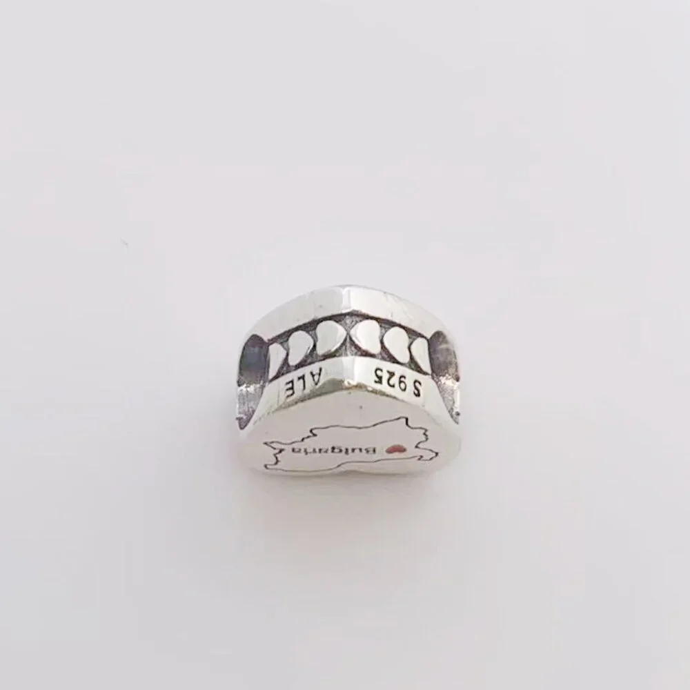 Pandora Bulgaria Map I love Bulgaria Heart Charm - Picture 2 of 3